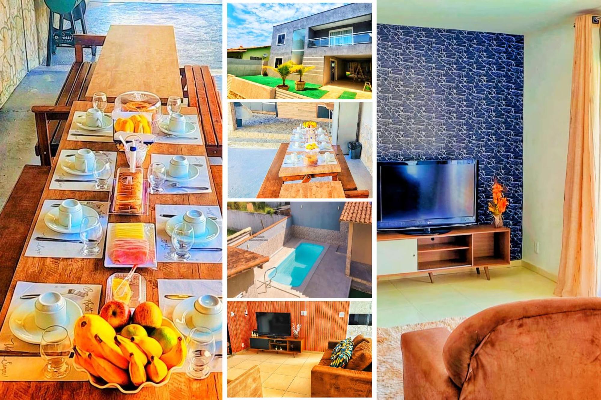Refugio Tropical Casa De Praia Com Piscina Aquecida E 4 Suites E Garagem 3 Carros, 800 Mtrs Da Praia Internet 700 Mbps, Condominio Privado Com Pista De Skate , Quadra De Futevolei , Campos E Quadras De Futebol! Cabo Frio Luaran gambar