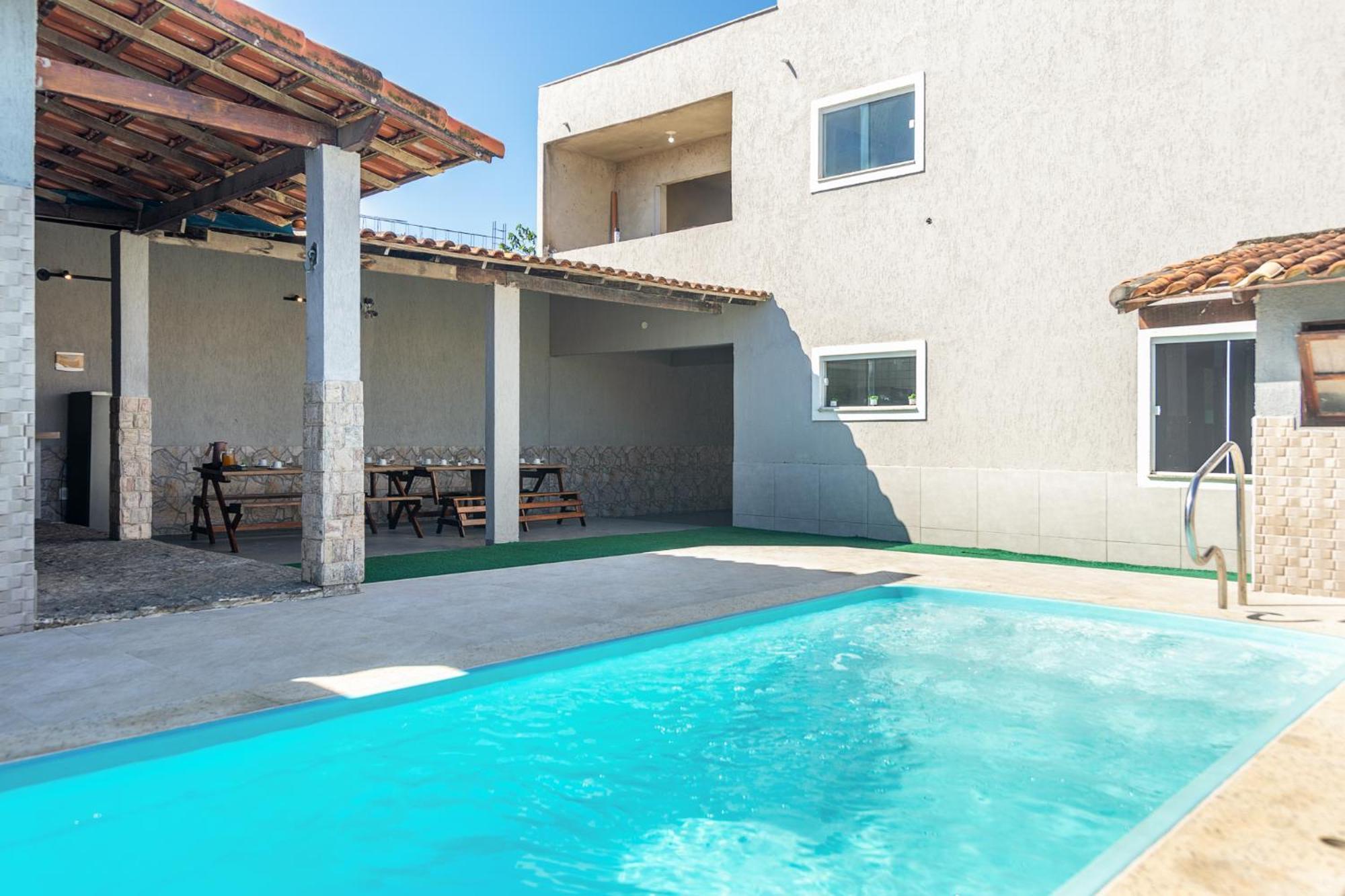 Refugio Tropical Casa De Praia Com Piscina Aquecida E 4 Suites E Garagem 3 Carros, 800 Mtrs Da Praia Internet 700 Mbps, Condominio Privado Com Pista De Skate , Quadra De Futevolei , Campos E Quadras De Futebol! Cabo Frio Luaran gambar