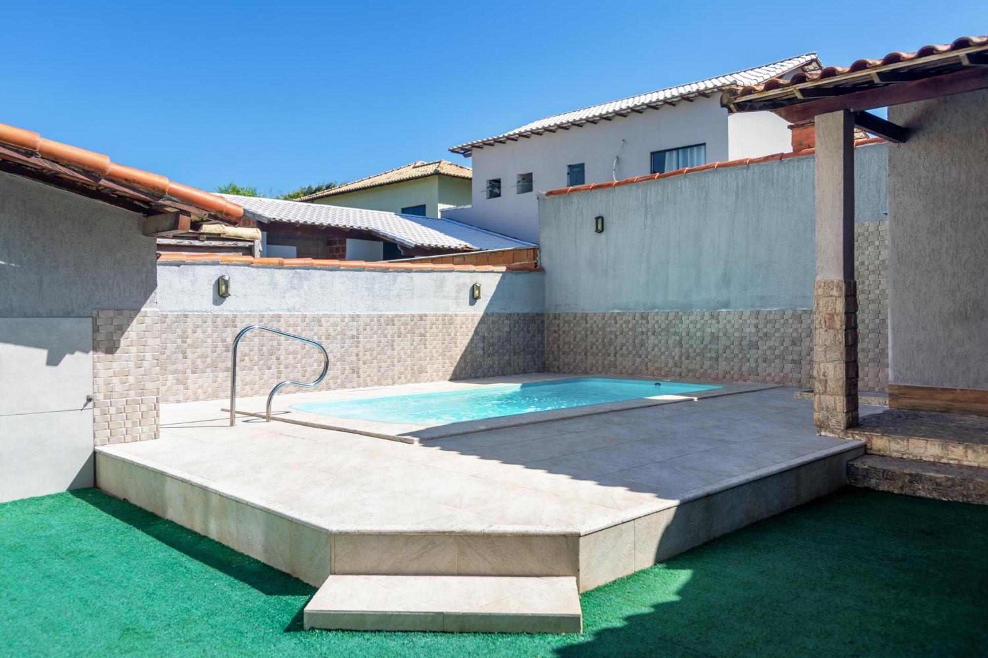 Refugio Tropical Casa De Praia Com Piscina Aquecida E 4 Suites E Garagem 3 Carros, 800 Mtrs Da Praia Internet 700 Mbps, Condominio Privado Com Pista De Skate , Quadra De Futevolei , Campos E Quadras De Futebol! Cabo Frio Luaran gambar