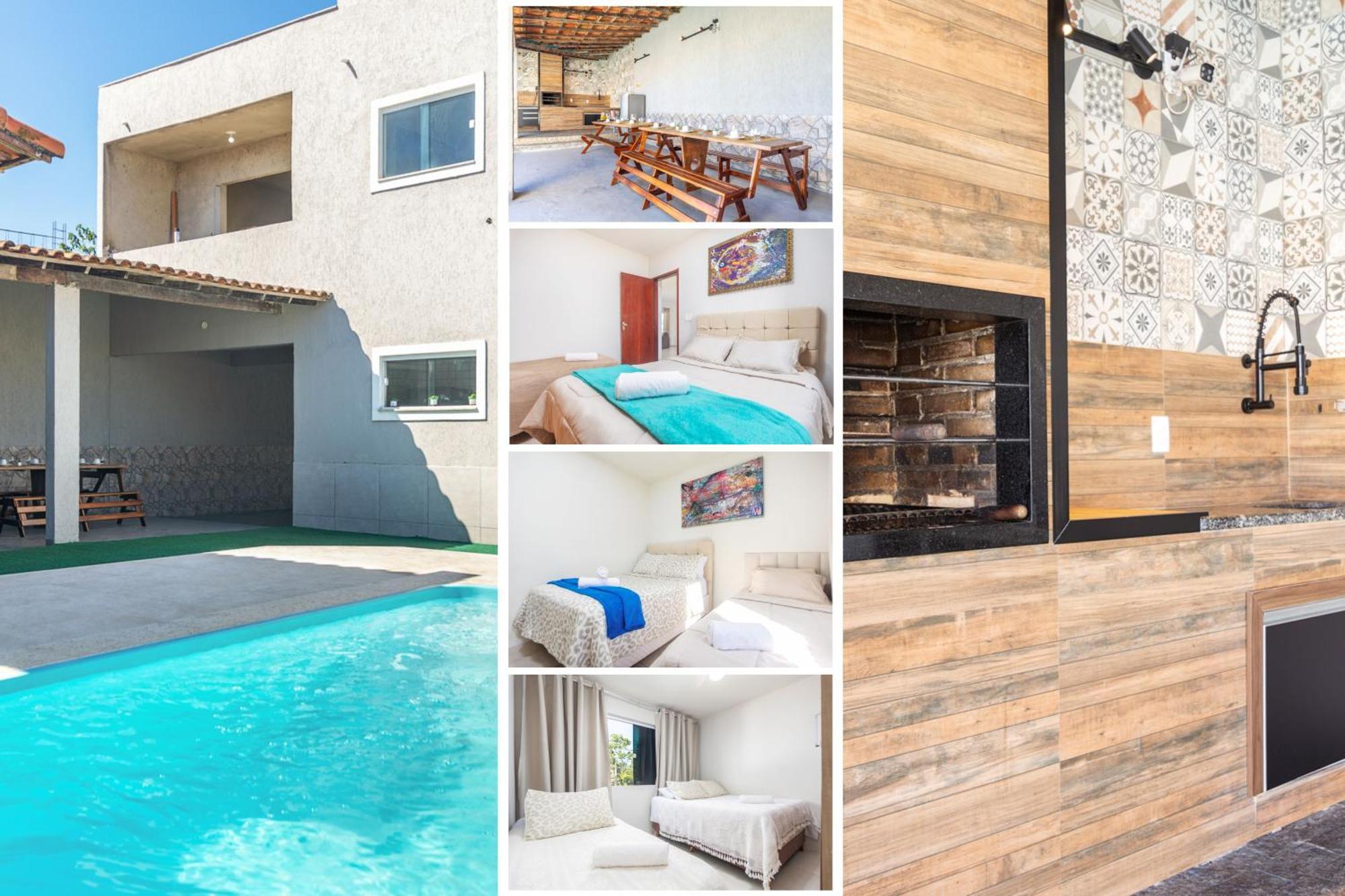 Refugio Tropical Casa De Praia Com Piscina Aquecida E 4 Suites E Garagem 3 Carros, 800 Mtrs Da Praia Internet 700 Mbps, Condominio Privado Com Pista De Skate , Quadra De Futevolei , Campos E Quadras De Futebol! Cabo Frio Luaran gambar